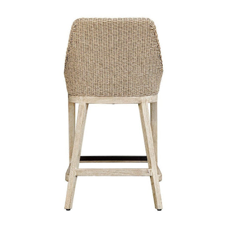 Beige Wicker Outdoor Counter Stool by Uttermost Paloma, alternate view 5