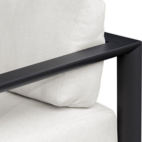 Modern European furniture - White Cushioned Outdoor Lounge Chair - www.oroa.com