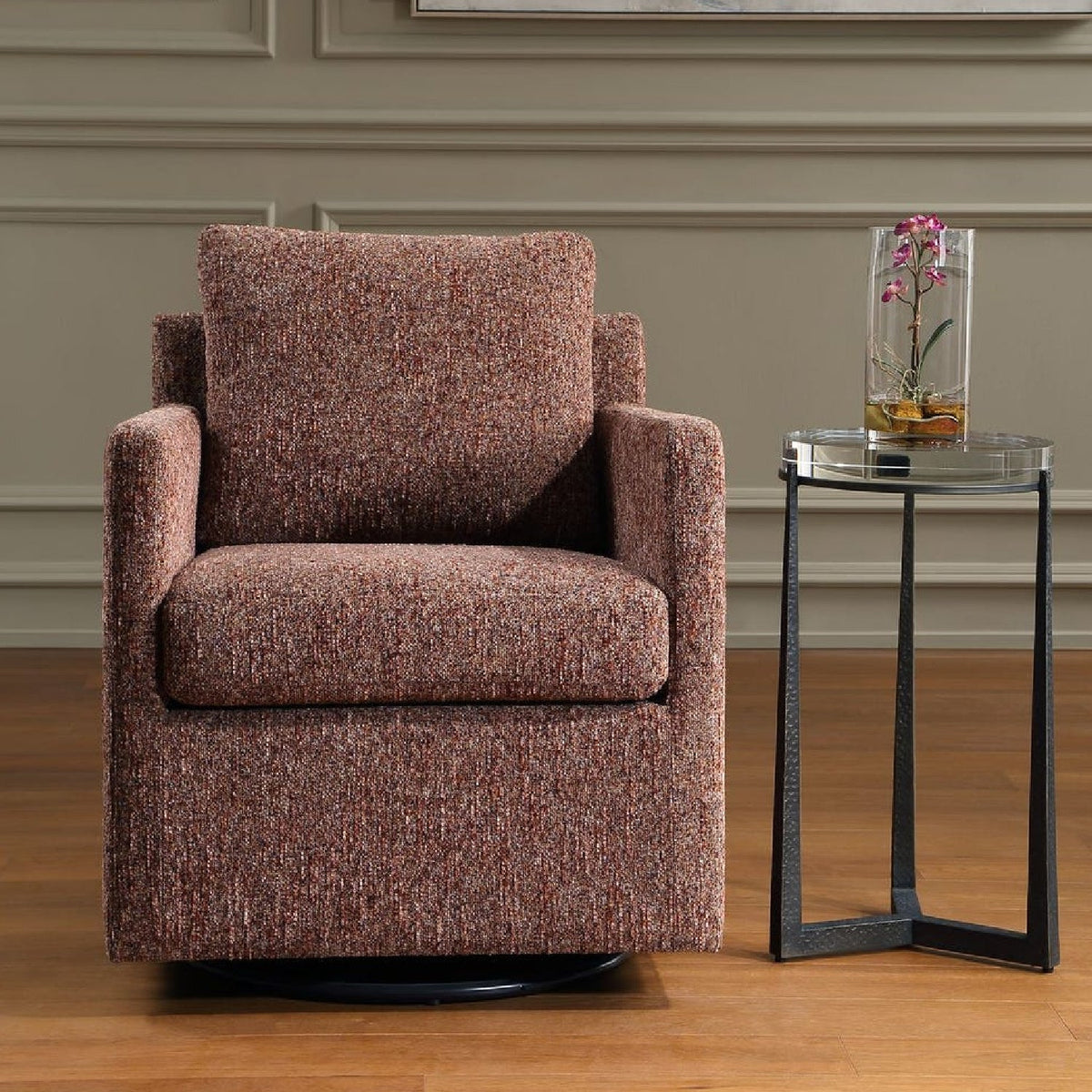 Modern European furniture - Upholstered Swivel/Glider Armchair - www.oroa.com
