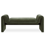 Green Velvet Curved Bench by Uttermost Manson, alternate view 3