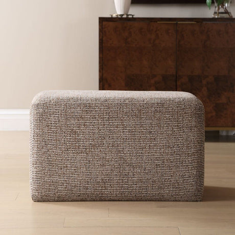 Cream Woven Rectangular Ottoman by Uttermost Kelce, alternate view 2