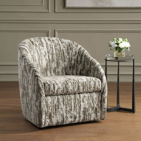 Slubbed Boucle Swivel Chair by Uttermost Mari, alternate view 9