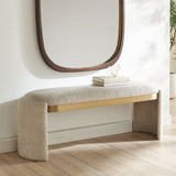 White Boucle Bench by Uttermost Serena, alternate view 7