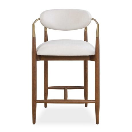Modern European furniture - White Velvet Counter Stool - www.oroa.com