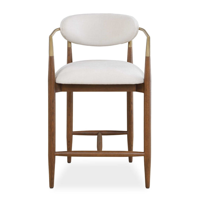 Modern European furniture - White Velvet Counter Stool - www.oroa.com