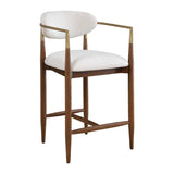 Modern European furniture - White Velvet Counter Stool - www.oroa.com