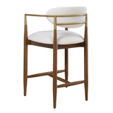 Modern European furniture - White Velvet Counter Stool - www.oroa.com