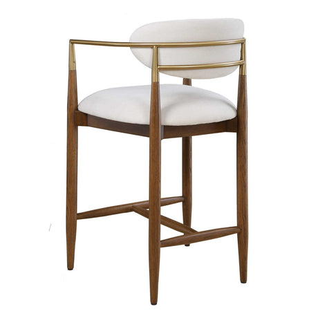 Modern European furniture - White Velvet Counter Stool - www.oroa.com