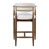 Modern European furniture - White Velvet Counter Stool - www.oroa.com