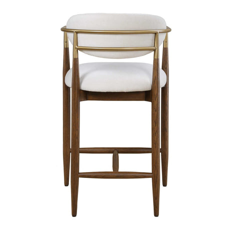 Modern European furniture - White Velvet Counter Stool - www.oroa.com