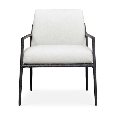 Modern European furniture - White Cushioned Outdoor Lounge Chair - www.oroa.com