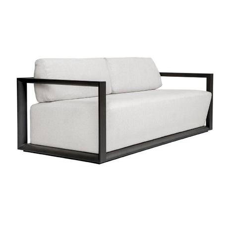 Modern European furniture - White Cushioned 3-Seater Outdoor Sofa - www.oroa.com