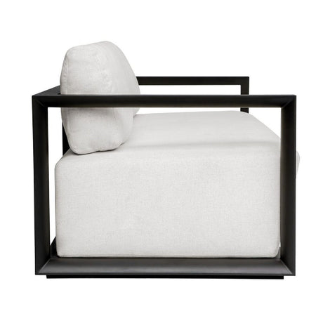 Modern European furniture - White Cushioned 3-Seater Outdoor Sofa - www.oroa.com