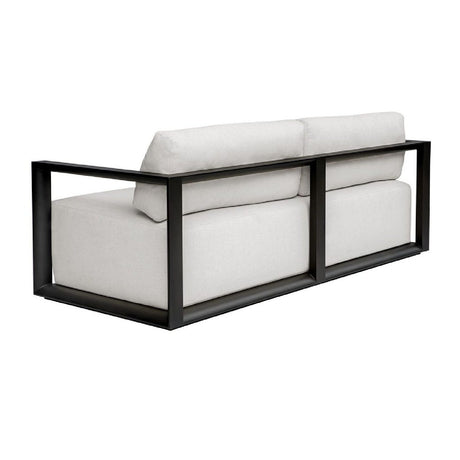 Modern European furniture - White Cushioned 3-Seater Outdoor Sofa - www.oroa.com