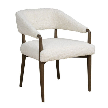 Cream Shearling Dining Chair by Uttermost Austell