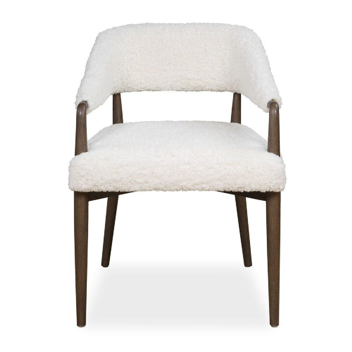Cream Shearling Dining Chair by Uttermost Austell, alternate view 3