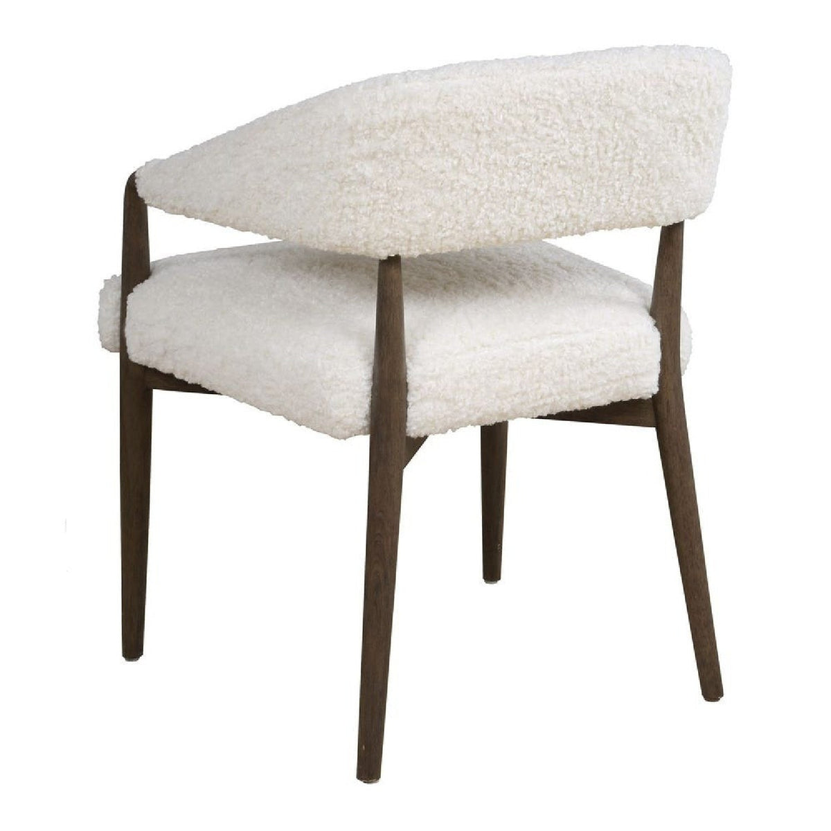Cream Shearling Dining Chair by Uttermost Austell, alternate view 5
