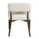 Cream Shearling Dining Chair by Uttermost Austell, alternate view 6