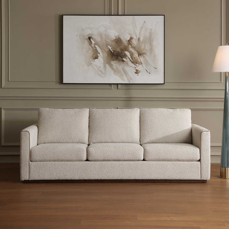 Cream Boucle Piped Sofa by Uttermost Lorien, alternate view 8