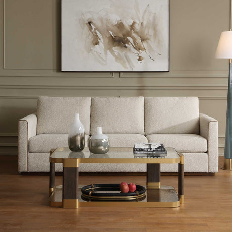 Cream Boucle Piped Sofa by Uttermost Lorien, alternate view 10