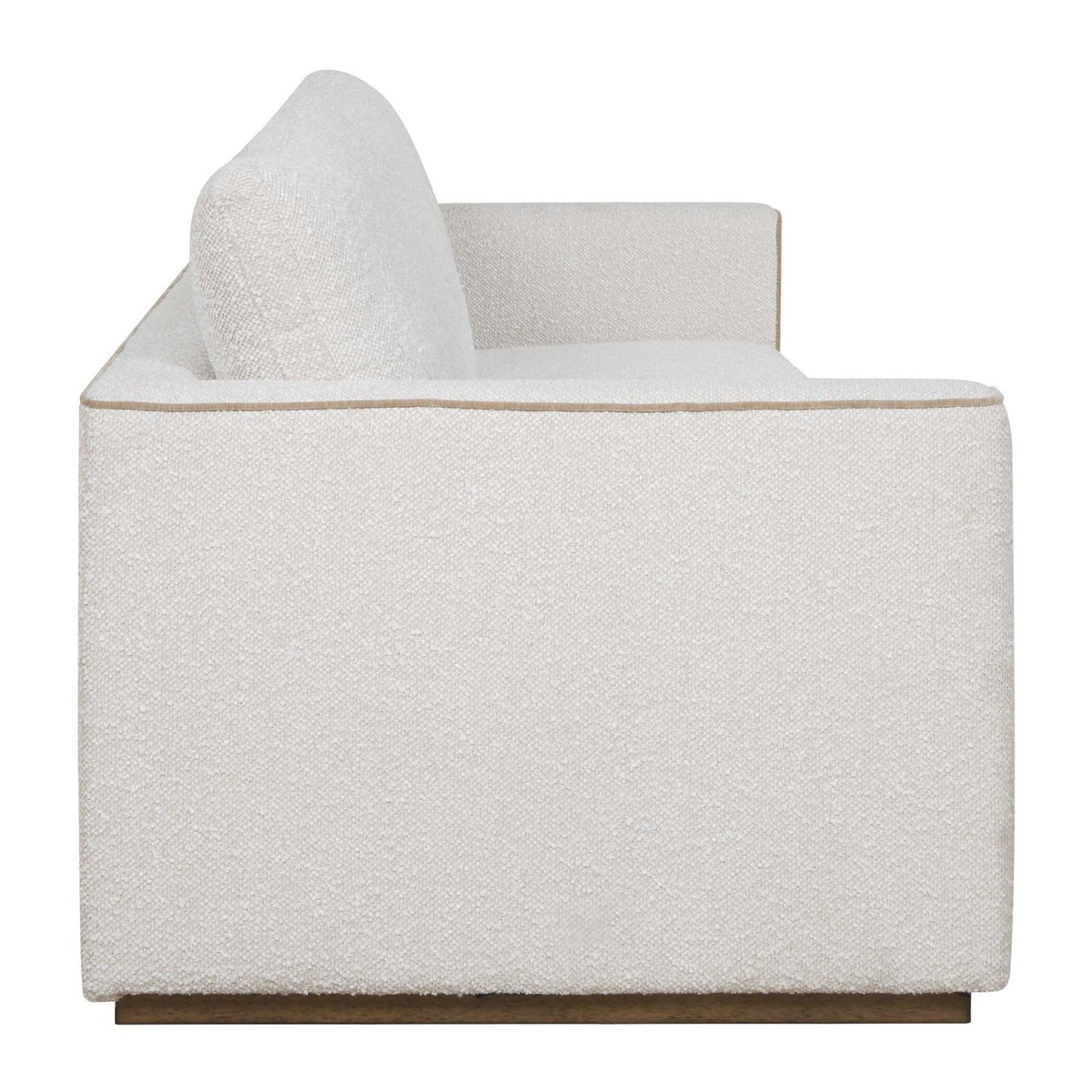 Cream Boucle Piped Sofa by Uttermost Lorien, alternate view 4