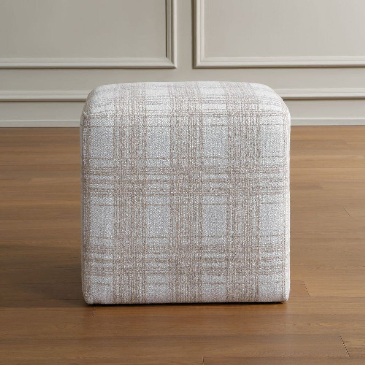 Modern European furniture - Chenille Cube Ottoman - www.oroa.com