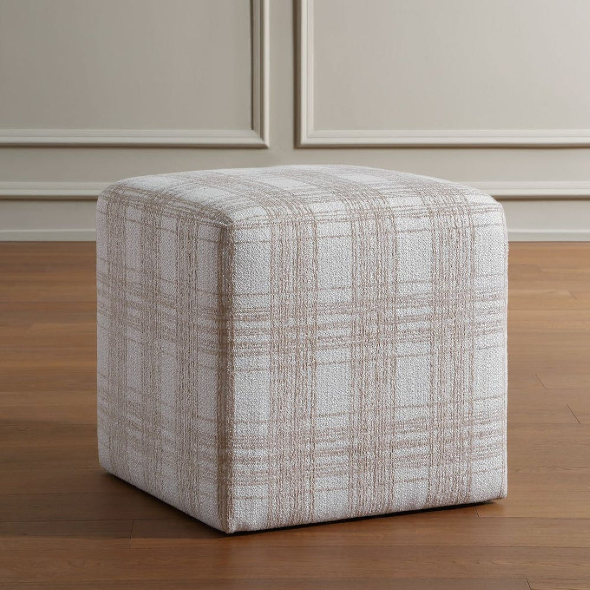 Modern European furniture - Chenille Cube Ottoman - www.oroa.com