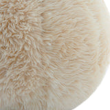 Modern European furniture - Cream Sheepskin-Look Ball Pillows (2) - www.oroa.com