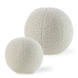 Modern European furniture - White Sheepskin-Look Ball Pillows (2) - www.oroa.com