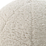 Modern European furniture - White Sheepskin-Look Ball Pillows (2) - www.oroa.com