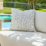 Modern European furniture - Cream Woven Outdoor Pillow - www.oroa.com