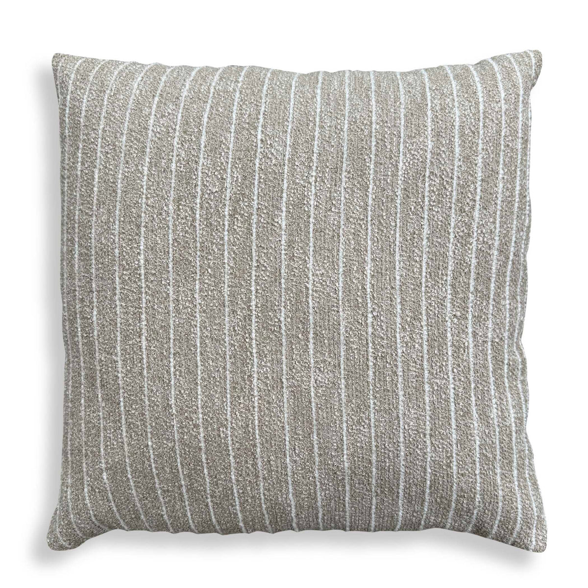 Modern European furniture - Cream Boucle Stripes Outdoor Pillow - www.oroa.com