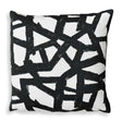 Modern European furniture - Black Abstract Pattern Outdoor Pillow - www.oroa.com