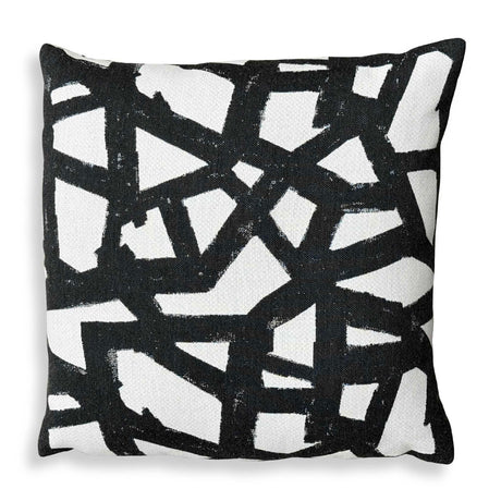 Modern European furniture - Black Abstract Pattern Outdoor Pillow - www.oroa.com
