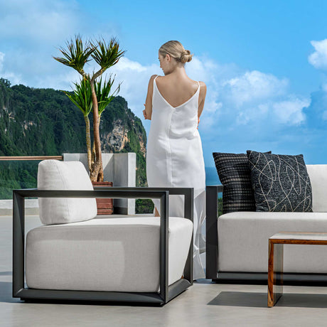 Modern European furniture - Dark-Toned Stripes Outdoor Pillow - www.oroa.com