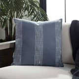 Modern European furniture - Blue Raised Stripes Outdoor Pillow - www.oroa.com