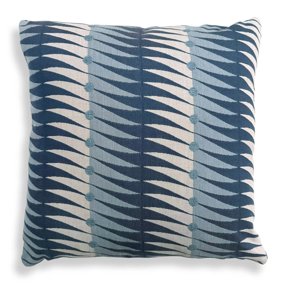 Modern European furniture - Blue Geometric-Patterned Outdoor Pillow - www.oroa.com