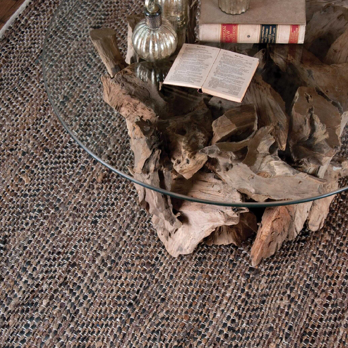 Modern European furniture - Leather & Hemp Rug - www.oroa.com