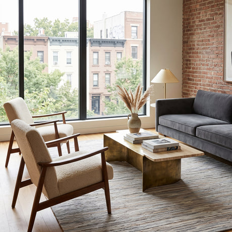 Modern European furniture - Handwoven Hemp & Leather Rug - www.oroa.com
