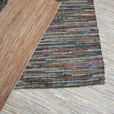 Modern European furniture - Handwoven Hemp & Leather Rug - www.oroa.com