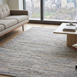Modern European furniture - Handwoven Hemp & Leather Rug - www.oroa.com