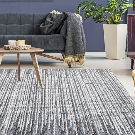 Modern European furniture - Handwoven Gray Wool Rug - www.oroa.com