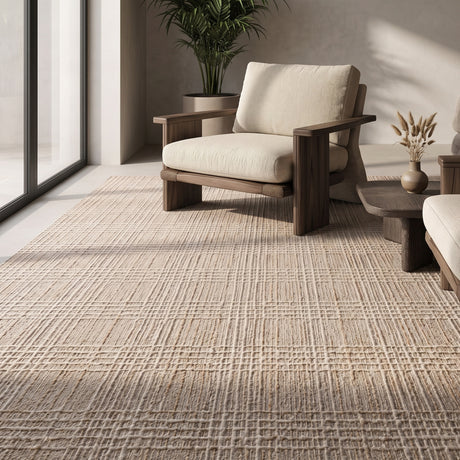 Modern European furniture - Beige Wool & Jute Rug - www.oroa.com