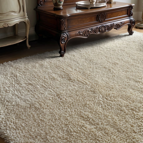 Handwoven Cream Wool Rug | Uttermost Caramont