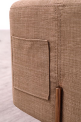 Brown Fabric Pocket Ottoman | OROA Modern Adler | Oroa.com