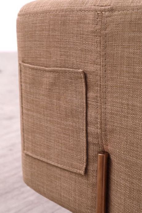 Brown Fabric Pocket Ottoman | OROA Modern Adler | Oroa.com