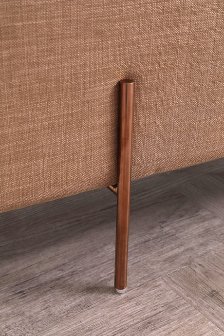 Brown Fabric Pocket Ottoman | OROA Modern Adler | Oroa.com