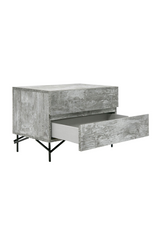 Gray Wooden 2-Door Nightstand | OROA Modern Aria | Oroa.com