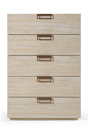 5-Drawer Travertine Chest | OROA Modern Lago | Oroa.com