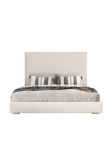 Beige High-Headboard Queen Bed | OROA Modern Nova | Oroa.com